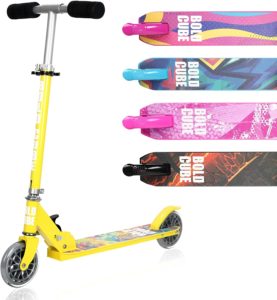 BOLDCUBE Faltbare Scooter Kinder mit PU Räder - ZweiRad Roller für Kinder Jungen Mädchen ab 5 - 10 Jahre - bis 100KG Gewicht 